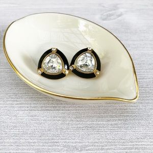 Trifari | Vintage Enamel & Rhinestone Earrings